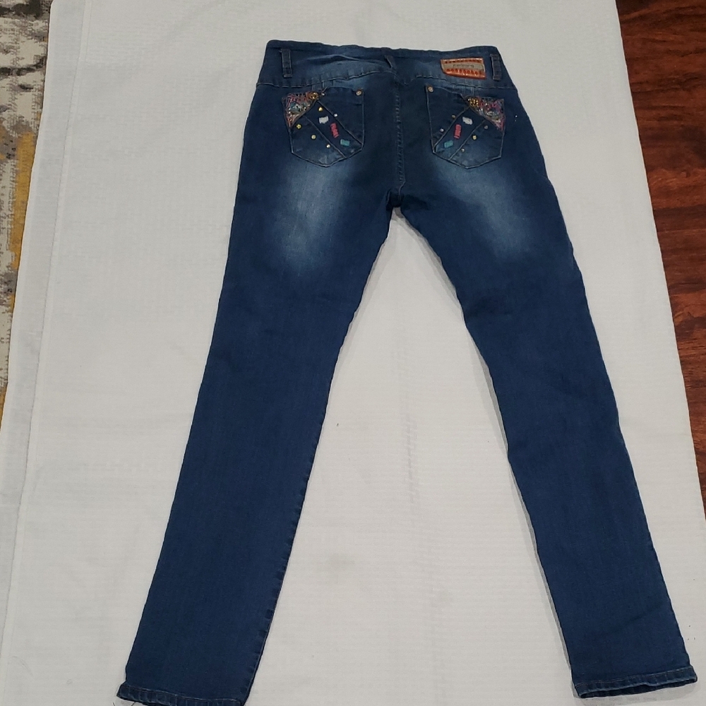 Vtg Kalowa Premium Blue Push Up Stretch  Jeans  Size 29 - Picture 16 of 16